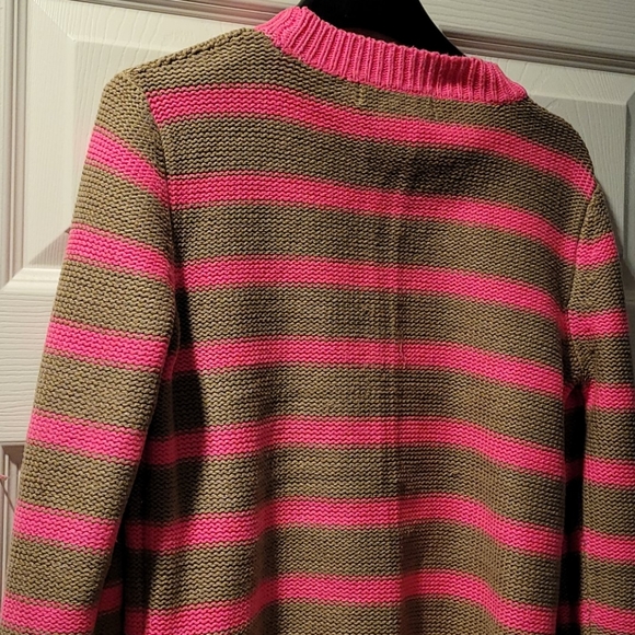 Tan pink stripes sweater - Picture 3 of 4